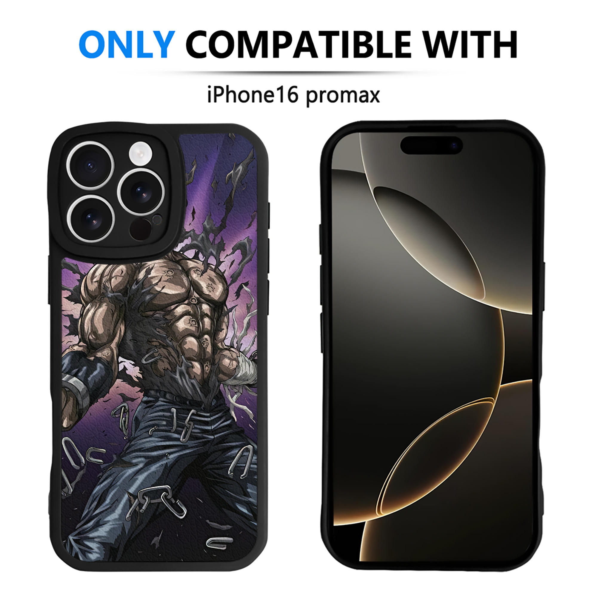 （画像用） 北斗の拳 Fist of the North Star 【iPhone 16シリーズ対応】シリコンスマホケース（レザー調） 材質：シリコン